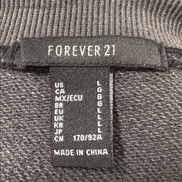 Black Crop V-Neck Sweatshirt - Picture 4 of 5